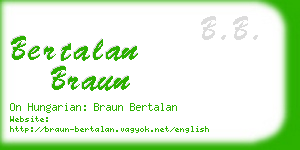 bertalan braun business card